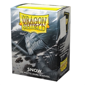 Dragon Shield - Matte Dual Snow Sleeves - Standard Sleeves (100 stk) - Plastiklommer